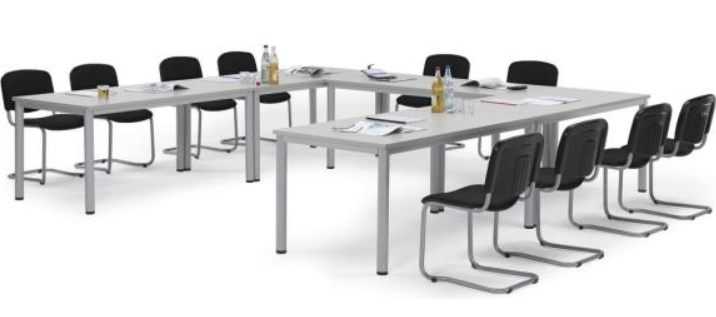 Besprechungs- und Mehrzwecktisch mit Rundrohr