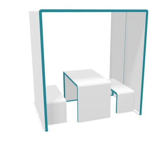 Brandschutz Cube - inkl. Tisch und Bnke - A1 - nicht brennbar