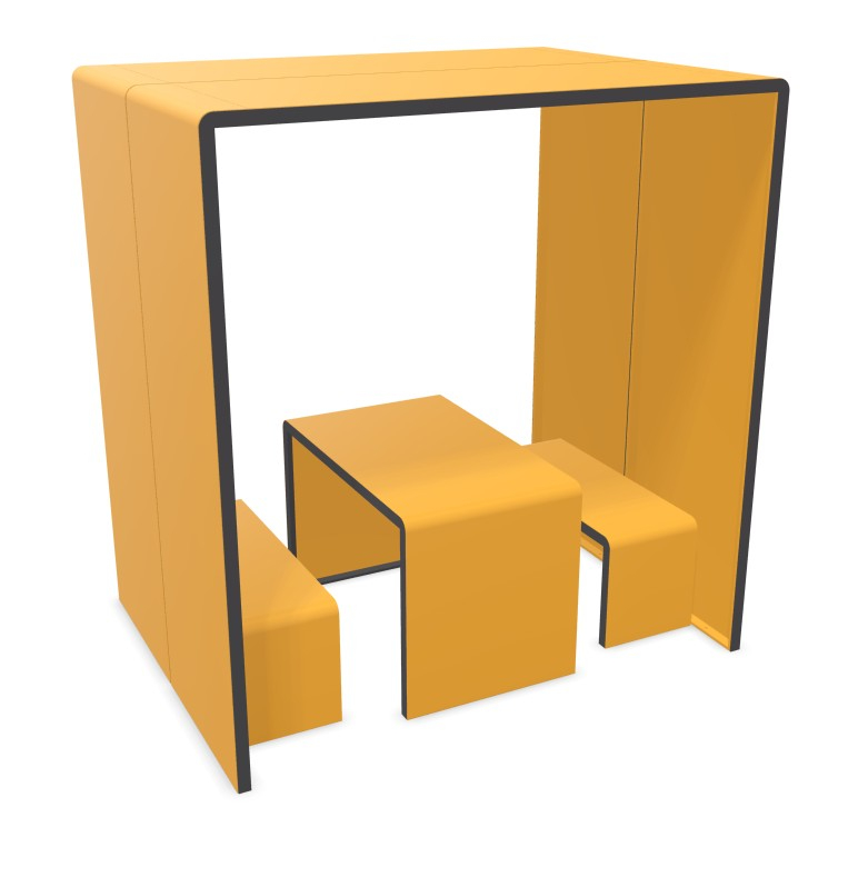 Brandschutz Cube - inkl. Tisch und Bnke - A1 - nicht brennbar