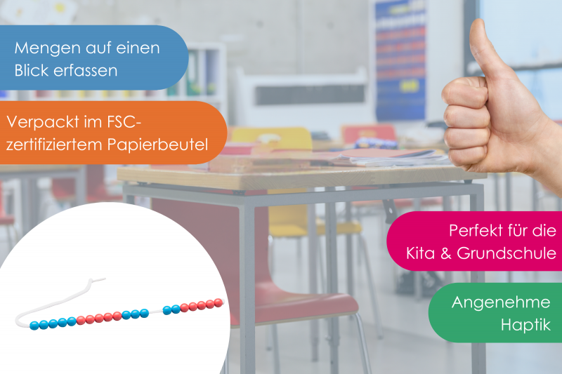 Rechenkette 20er Zahlenraum rot/blau