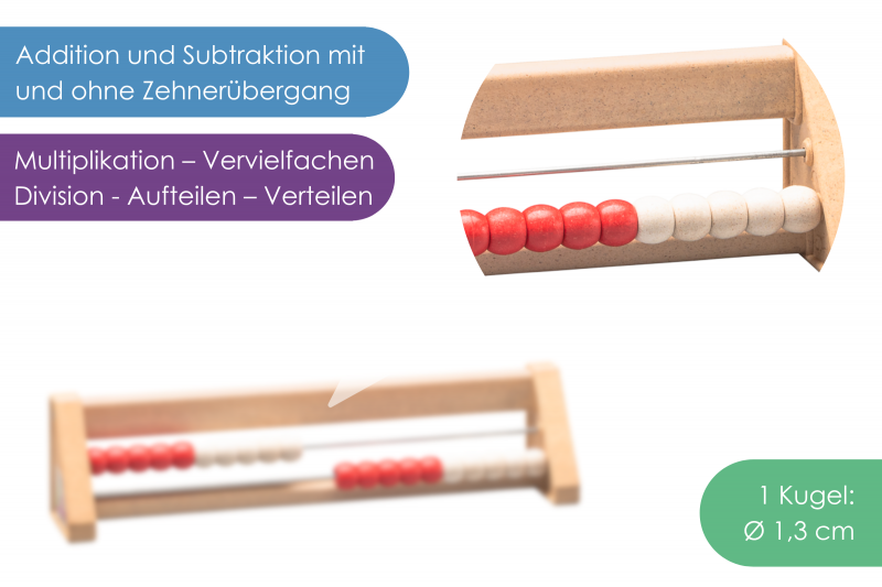Rechenrahmen 20er Zahlenraum rot/wei
