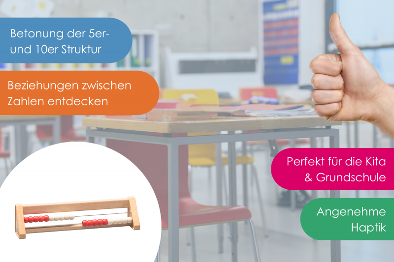 Rechenrahmen 20er Zahlenraum rot/wei