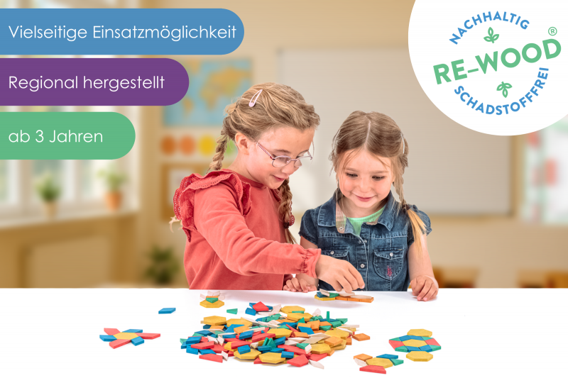 Geometrische Legeplttchen Pattern Blocks (250 Teile)