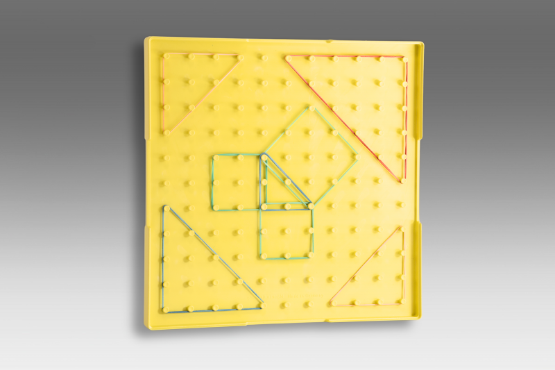 Geometriebrett gro doppelseitig gelb