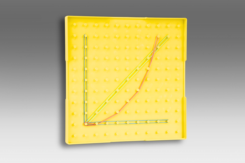 Geometriebrett gro doppelseitig gelb