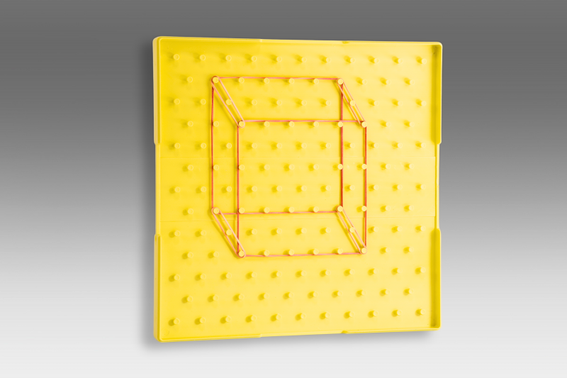 Geometriebrett gro doppelseitig gelb