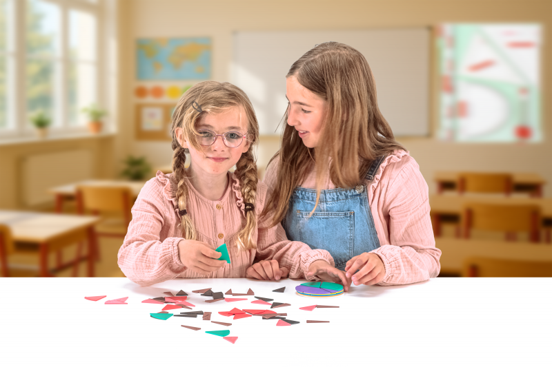 Bruchrechenteile rund  unmagnetisch (71 Teile)