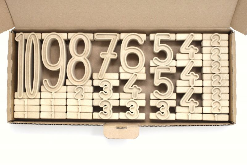Stapelzahlen naturfarben (34 Stck)