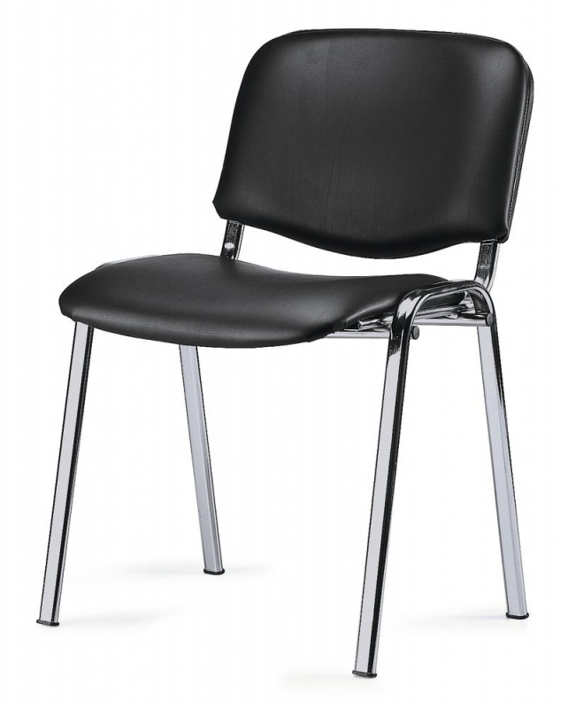 Konferenzstuhl - Besucherstuhl ISO - Kunstleder schwarz