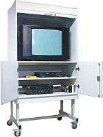 Medienwagen mit Kunststoffjalousie H-Line