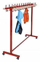 Garderobenstnder mit Buchenblende und Haken W-Line