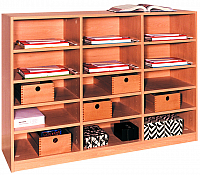 Regal - dreireihig mit 15 Fchern  fest / fahrbar H-Line