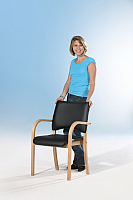 Polsterstuhl mit Armlehnen