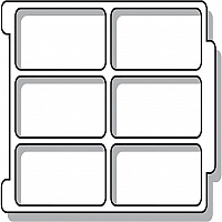 Sortiereinsatz fr ErgoTray Box/ 6 Fcher CO-Line