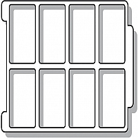 Sortiereinsatz fr ErgoTray Box/ 8 Fcher CO-Line