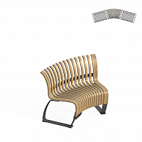 Creative Line mit Rckenlehne konkav 45