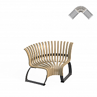 Creative Line mit Rckenlehne konkav 90