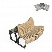 Creative Line Doppelbank mit Rckenlehne 45