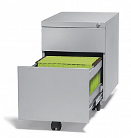 Rollcontainer mit Hngeregistraturschub und seitlicher Griffleiste