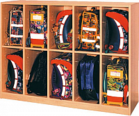 Schulranzenregal, 10 Fcher H-Line