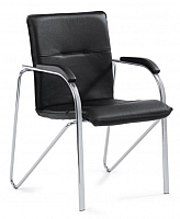 Besucherstuhl mit Echtholz-Armlehnen