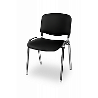 Konferenzstuhl - Besucherstuhl ISO - Kunstleder schwarz