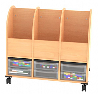 Bcherwagen, 3-reihig H-Line