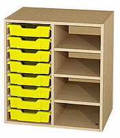 Materialcontainer als Aufsatzschrank H-Line